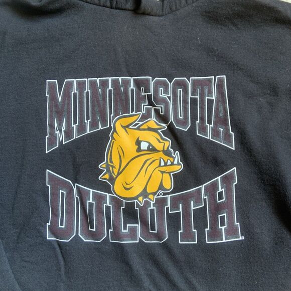 Mens University of Minnesota Duluth Bulldogs UMD Long Sleeve Hoodie L Champion - Picture 3 of 6